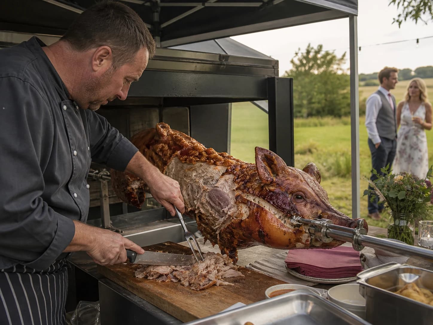 Hog Roasts catering by Pig & Pickle Catering